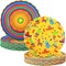 100 Pack 9 Inch Mexican Paper Plates Fiesta Dinner Plates Cinco De Mayo Disposable Tableware for Mexican Taco Tuesday Birthday Party Decorations Supplies(Classic)